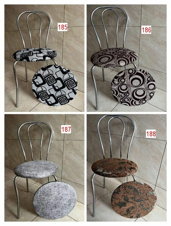 Сидушки на стулья в интерьере (77 фото)